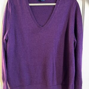 Old Navy Deep Purple V-Neck Sweater